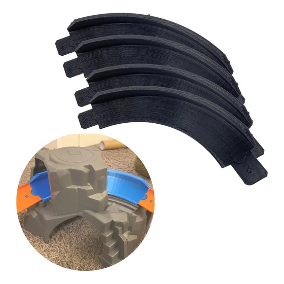 4 X Curva 90º Esquina Pista Hotwheel City Track Builder