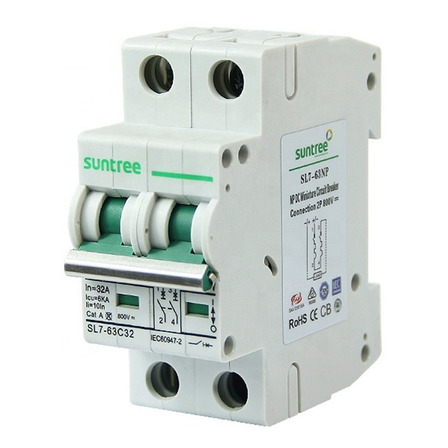 Interruptor Termomagnético Corriente Directa 550v 20a Solar Interruptor Termomagnético Corriente Directa 550v 20a Solar
