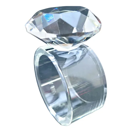 Anillos Servilleteros De Acrílico Transparente Sia 4 Piezas
