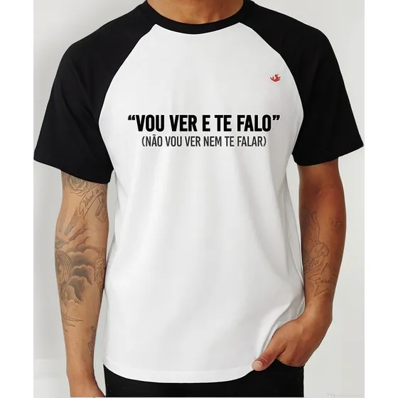 Camiseta Raglan Vou Ver E Te Falo Camisa