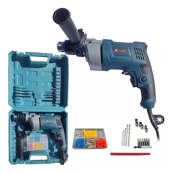 Furadeira De Impacto 13mm 820w Auto Reverso Cor Verde 220V