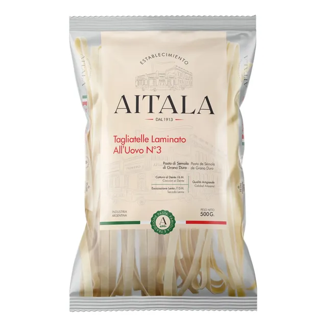 Oferta! Fideos Tagliatelle Huevo Aitala 500g Semola Premium