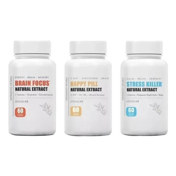 1 Happy Pill + 1 Brain Focus + 1 Stress Killer 