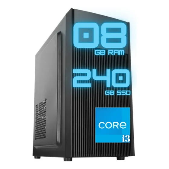 Pc Computador Cpu Intel Core I3 + Ssd 240gb 8gb Memória Nfe