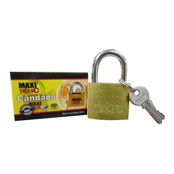 Candado 50mm Maxi Tools Arco Laton 2 Llaves Economico 