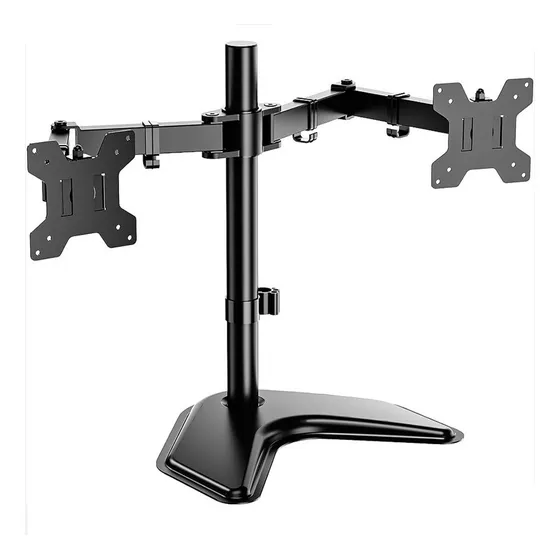 Soporte Doble Horizontal Apoyo Raitot 13 A 27 Monitor Fijo Led Tv Color Negro