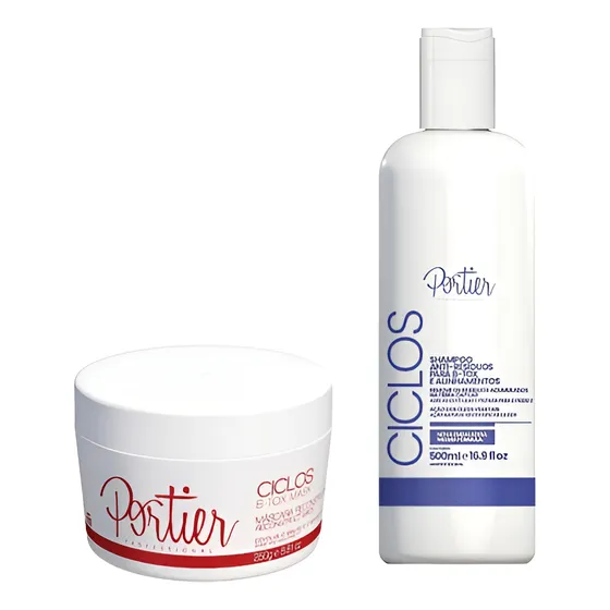 Kit Btox Ciclos 250g + Shampoo Anti Resíduos 500ml Portier