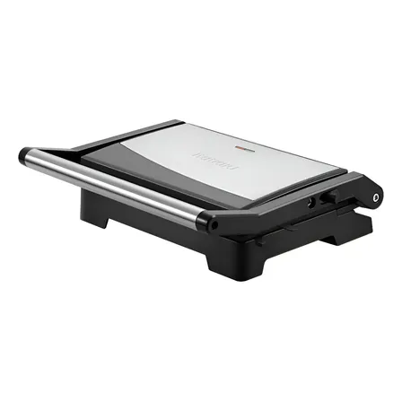 Grill Essencial Itatiaia 1000w Inox Antiaderente Grelha Chapa Elétrica Econômico Com 3 Aberturas Cor Preto