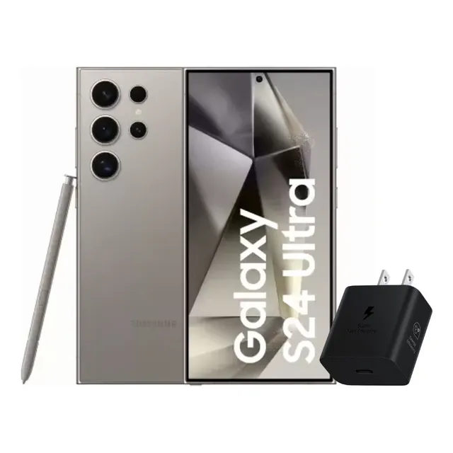 Samsung Galaxy S24 Ultra 256gb 12ram Titanium Grey + Power Adapter Samsung 25w