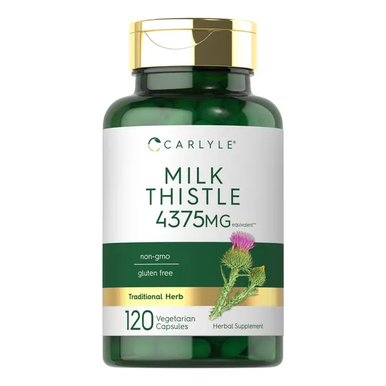 Suplemento Carlyle Milk Thistle 4375 Mg 120 Cápsulas