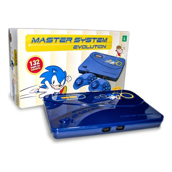 Console Tectoy Sega Master System Evolution Standard cor azul 2009
