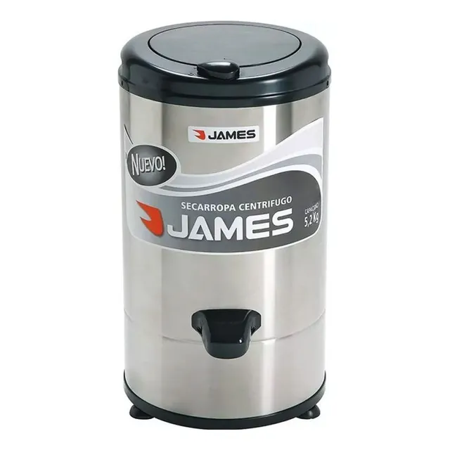 Secarropas Centrifugo James 5,2 Kg Acero Color Plateado