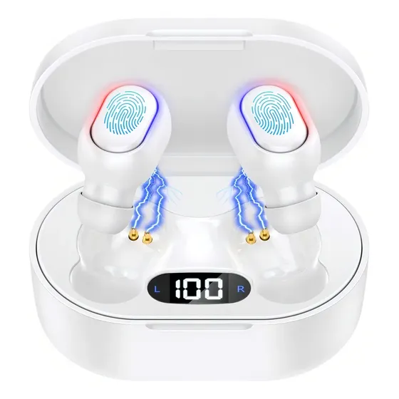Audífonos In-ear Inalámbricos Bluetooth 5.3 Con Micrófonos 1hora Tws Blanco