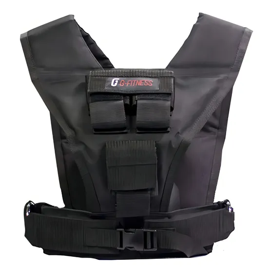 Chaleco Con Peso 5kg Regulable Color Negro