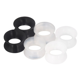 Expansor De Túnel Silicona Color Negro Blanco Transparente Expansor De Túnel Silicona Color Negro Blanco Transparente