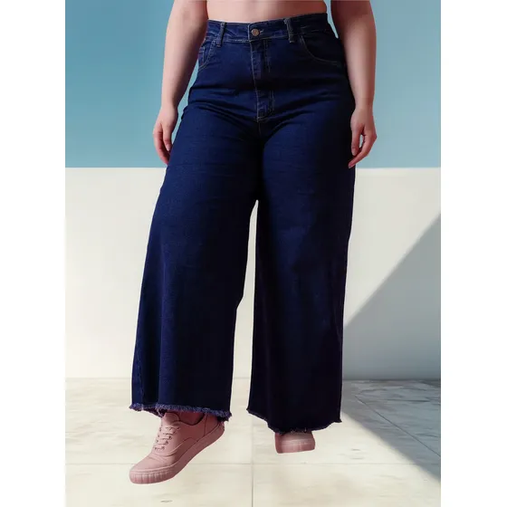 Jean Wide Leg Azul Semielastizado Circexl Talles Grandes