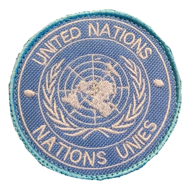 Escudo Brazo Con Velcro Colocado Naciones Unidas Onu Mision