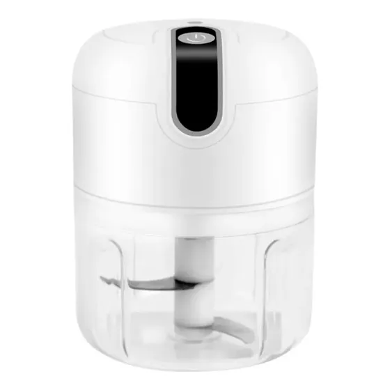 Mini Moedor Elétrico Alho Cebola Sem Fio Usb Processador Cor Branco