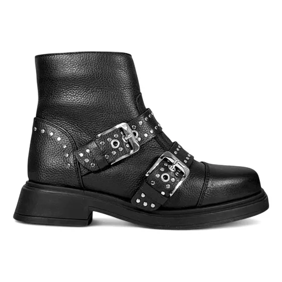 Botas Cortas Tachas Cuero Mujer Viamo Dona