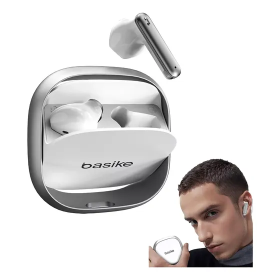 Fone De Ouvido Basike Tws Estéreo Sem Fio Bluetooth Com Enc