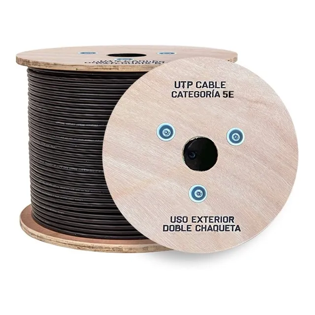 Cable Utp Cat 5e Exterior Doble Chaqueta Carrete X 305m