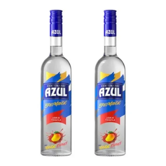 Pack De 2 Licor De Tequila Centenario Azul Baby Mango 700 Ml