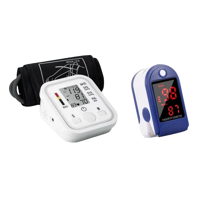 Medidor Pressão + Oxímetro Dedo Digital Saturação Sensor