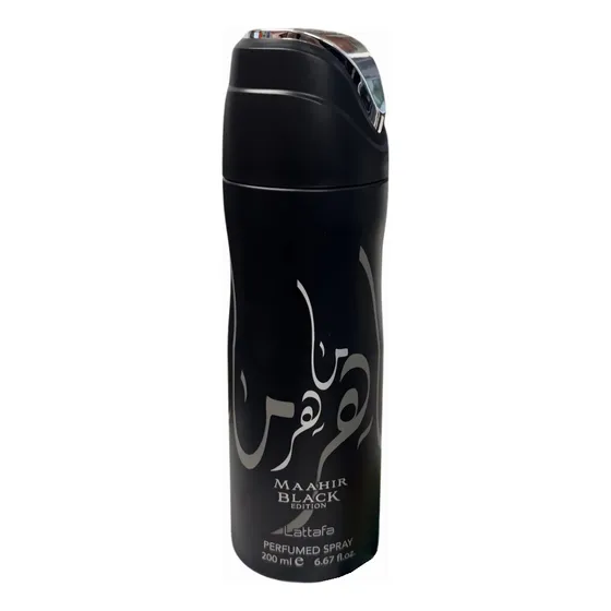 Spray Corporal Perfumado Lattafa Maahir Black Edition 200 Ml