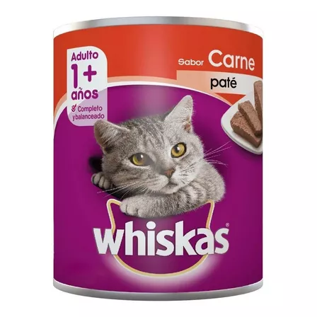 Alimento Whiskas Adultos Whiskas Gatos s para gato adulto todos os tamanhos sabor patê de carne em lata de 290g