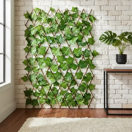 Parede Verde Artificial Jardim Vertical Folhagem Treliça 2m