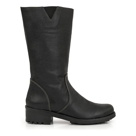 Bota Cuero Mujer Caña Media Casual Zapato Briganti Botineta