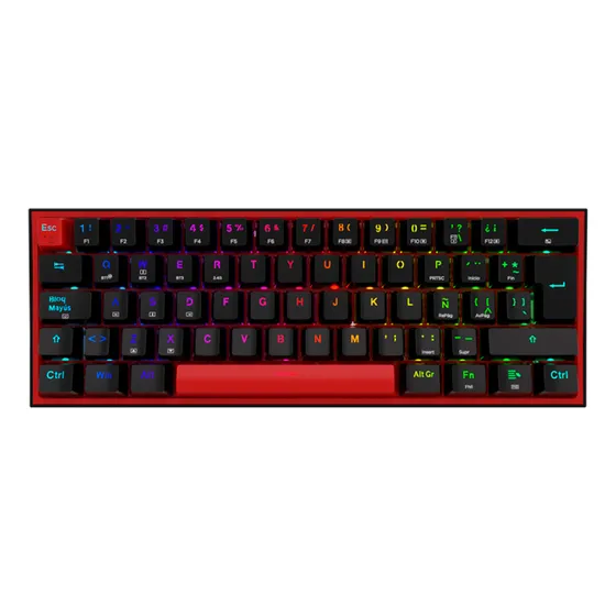 Teclado Inalámbrico Redragon Fizz Pro Black K616 Rgb Español