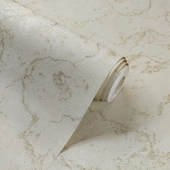 Papel De Parede Importado Alto Relevo Dourado (4 Rolos)