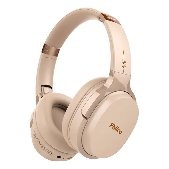 Fone de Ouvido Bluetooth Sem Fio Philco PFO01BTG Wave Bege