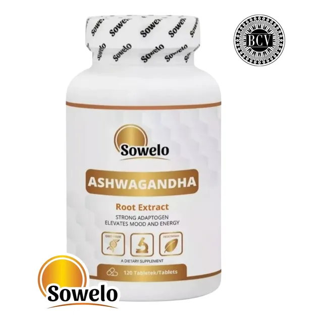 Sowelo Vitaminas Ashwagandha 120 Cápsulas Veganas