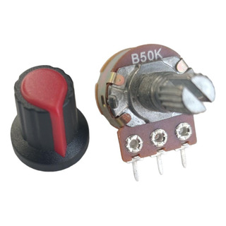 3 Potenciometros Mini De 3 Patas B50k Con Switch+3 Perillas 3 Potenciometros Mini De 3 Patas B50k Con Switch+3 Perillas