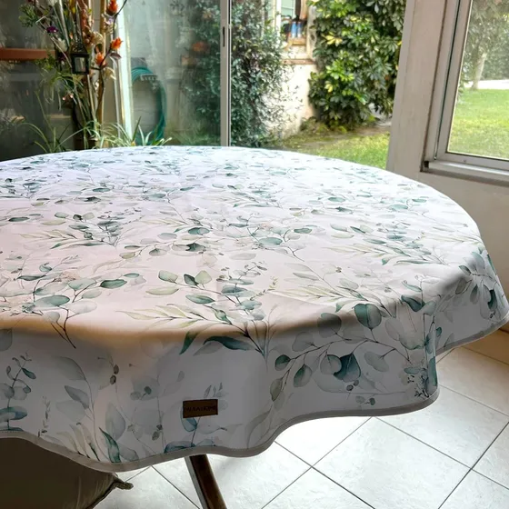 Mantel Antimanchas - Impermeable Redondo 145 Cm Pradera Estampado