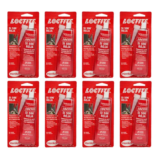 Formador De Juntas Loctite Silicón Rtv Rojo De 70 Ml 8pz