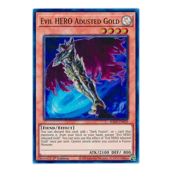 Yugi-oh! Evil Hero Adusted Gold Lds3-en025 Ultra