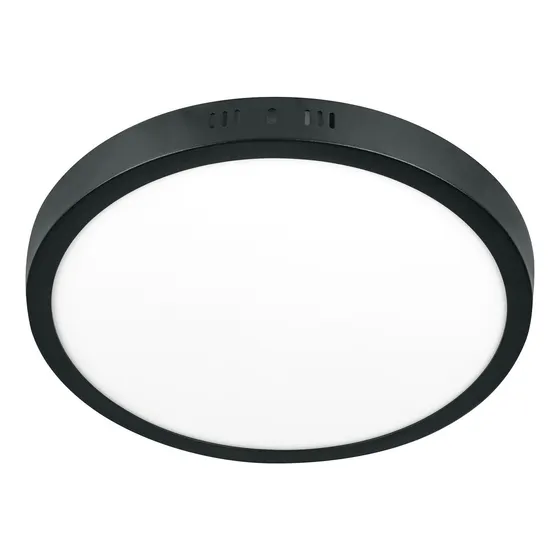 Luminario LED tipo plafón 18 W luz de día 6500K, redondo, color negro Volteck PLA-227L