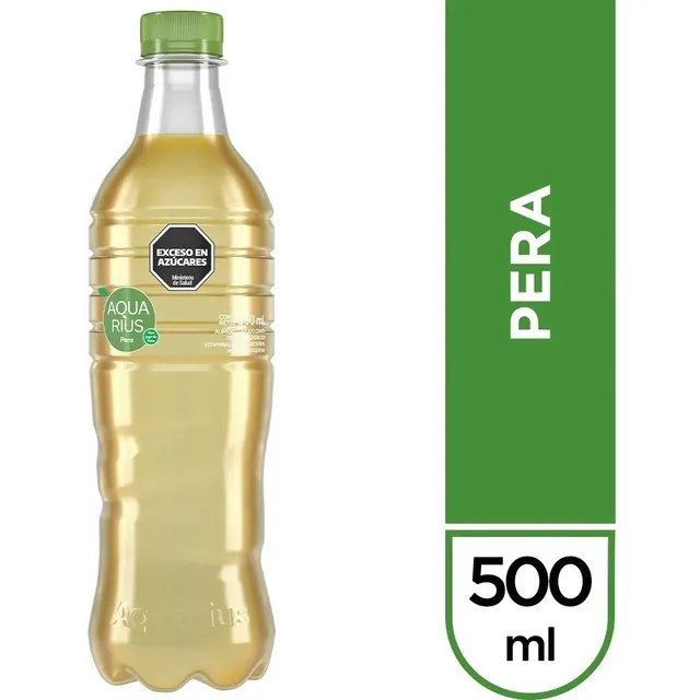 Agua Saborizada Aquarius Pera 500cc Pack 6 Botellas