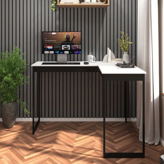Mesa Computador Industrial L Pequena Com Design Moderno