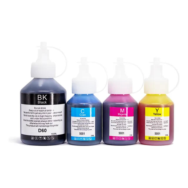 Compatibles Para Tinta Bt D60bk Bt5001 Kit 4 Botellas Tinta Para Impresora Negro/cyan/magenta/amarillo