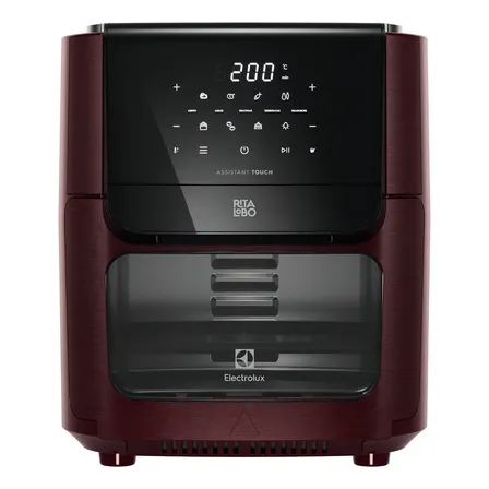 Fritadeira Air Fryer Oven Electrolux por Rita Lobo 12L Digital Vermelha Escura Experience 1700W EAF86