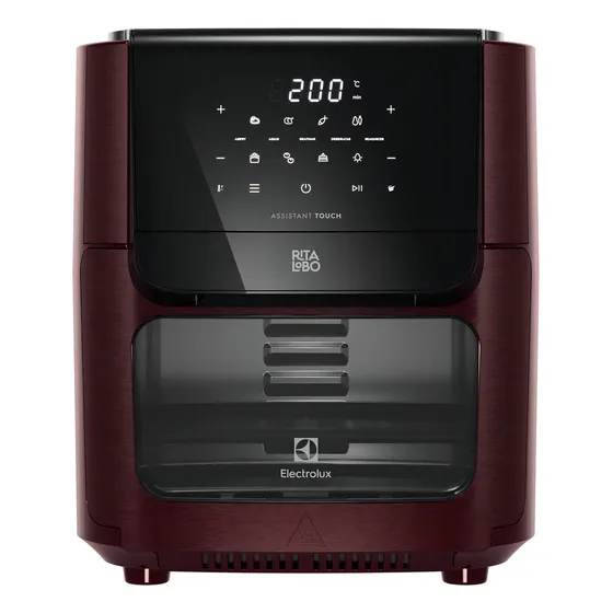 Fritadeira Air Fryer Oven Electrolux por Rita Lobo 12L Digital Vermelha Escura Experience 1700W EAF86