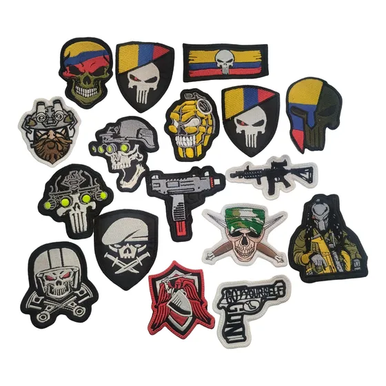 Parches Bordados Varios Calaveras X4 Coser