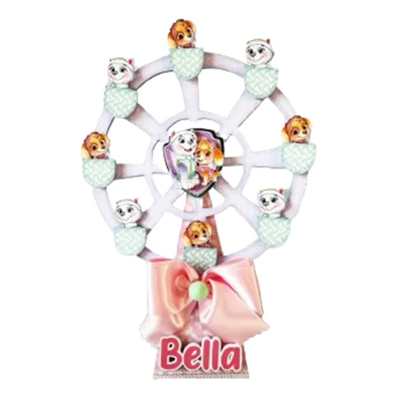 6 Centro De Mesa Piramide Paw Patrol Nena