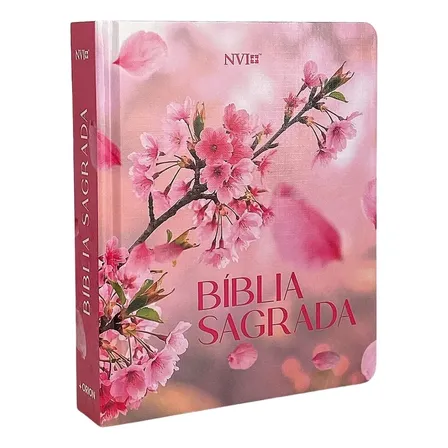 Bíblia Sagrada Feminina Nvi Capa Dura Flor De Cerejeira