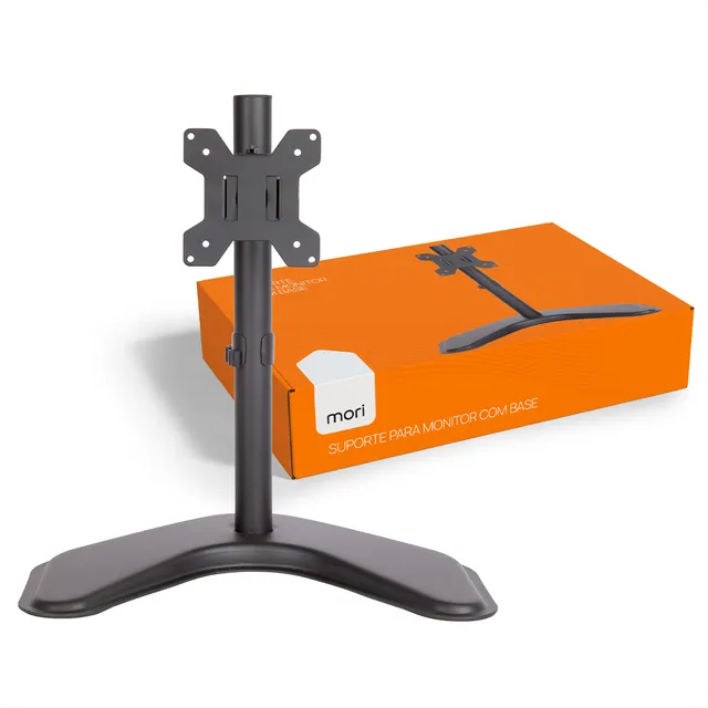 Suporte Monitor De Mesa Mori Base Regulagem Altura