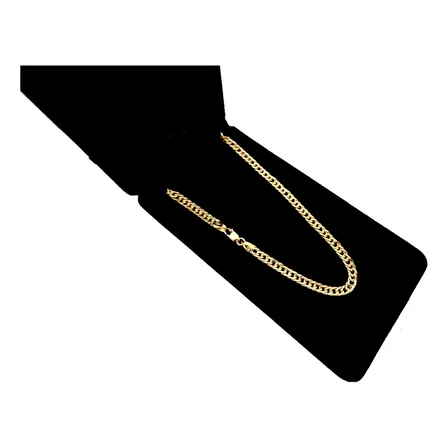 Corrente Cordão Masculino 70 Cm Grumet Dupla Ouro 18k 750 Dourado